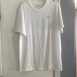 Eddie Bauer White Short Sleeve Tee Essential Cotton